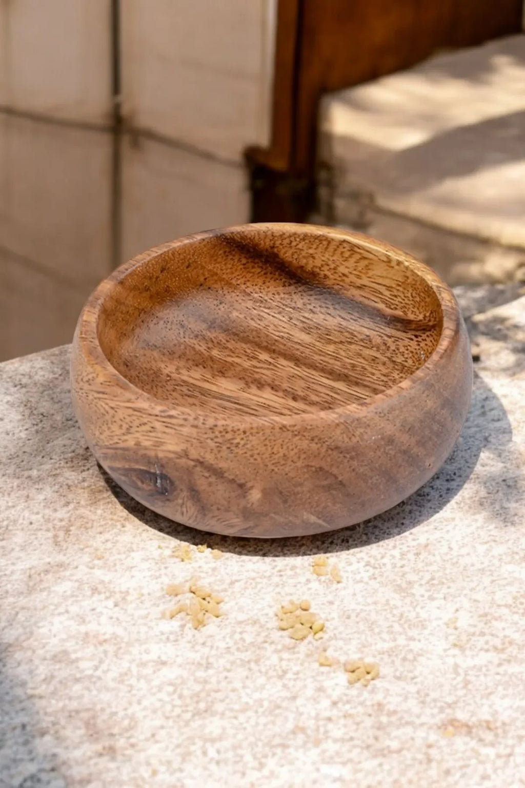 3'lü El Yapımı Akasya Çerezlik Seti (10 cm) | Doğal Ahşap Kase Takımı | Sunum Kasesi - Selenica