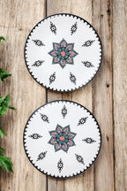 Etnik Desenlerin Büyüsü: Siyah Retro 21 Parça Kahvaltı Takımı (6 Kişilik) - Selenica