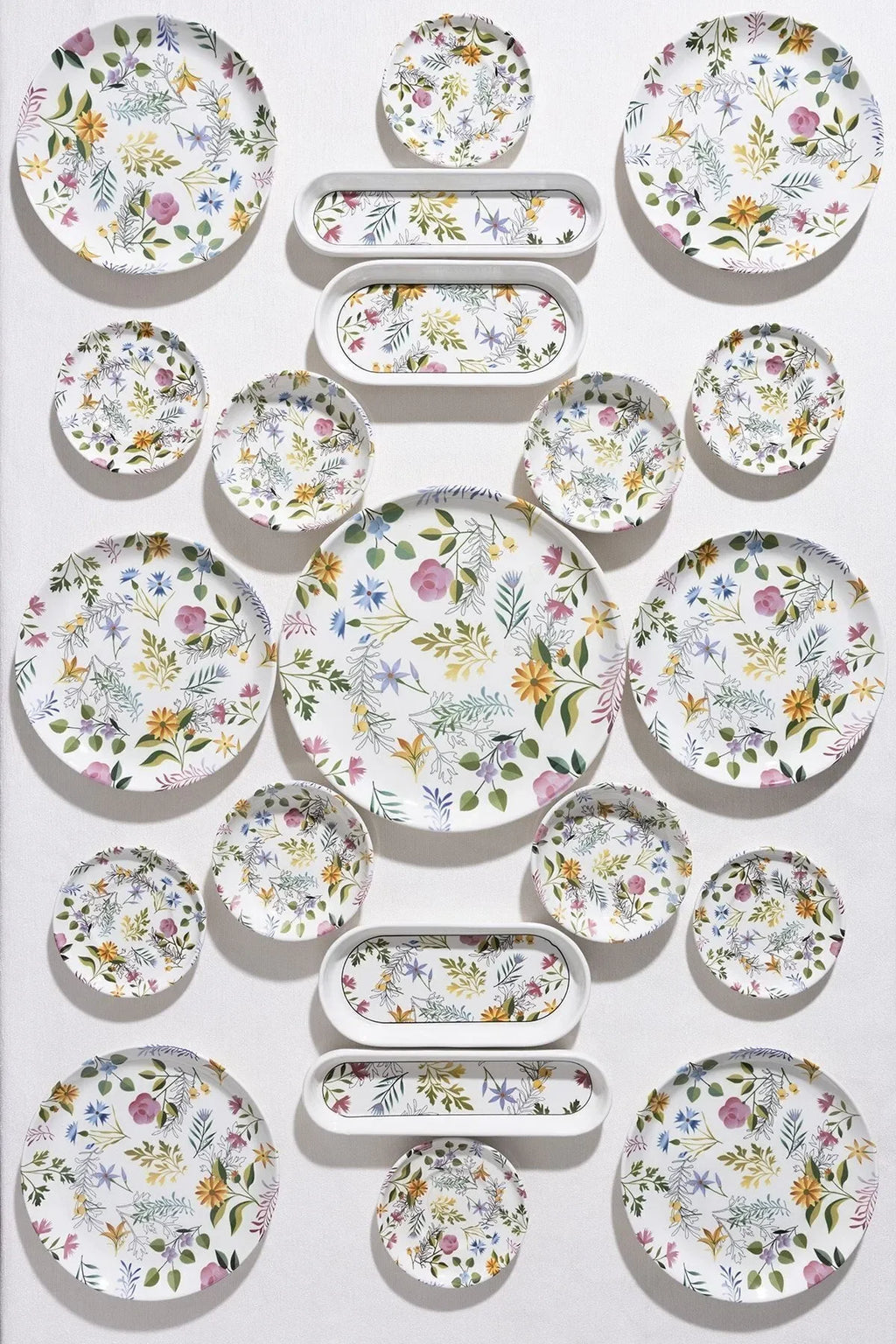 Flowers 6 Kişilik 21 Parça Çiçek Desenli Kahvaltı Takımı | Zarif Sofra Sunumu - Selenica