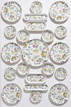 Flowers 6 Kişilik 21 Parça Çiçek Desenli Kahvaltı Takımı | Zarif Sofra Sunumu - Selenica