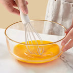 2'li Set Silikon Mutfak Çırpıcısı - Ergonomik Saplı Beyaz Çırpıcı Takımı - Selenica