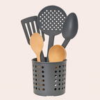 Cylinder Countertop Upright Spoon Rack - Kitchen Organizer Serving Stand, Ladle Holder Organizer 