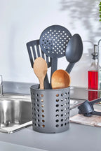 Cylinder Countertop Upright Spoon Rack - Kitchen Organizer Serving Stand, Ladle Holder Organizer 